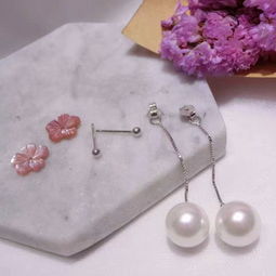 圖 亞西亞銀飾925銀飾批發泰銀銀飾 桃花珍珠耳環 深圳藝術品 收藏品