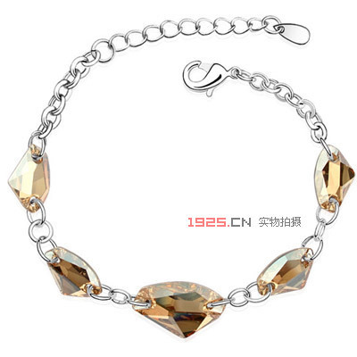 奧地利水晶手鏈--奇異靈石(金色魅影)|韓國飾品批發(fā)|銀飾批發(fā)|銀飾品