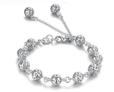 【鏤空玲瓏 高品質(zhì)球手鏈 銀飾品批發(fā) 10元店貨源 低價混批韓】價格_廠家_圖片 -