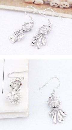 731819電金活動鯉魚耳環(huán)|韓國飾品批發(fā)|銀飾批發(fā)|銀飾品