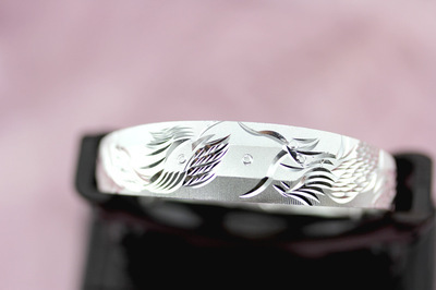 【銀飾批發(fā) s999純銀手鐲女款 拉絲底龍鳳鐲 純銀手鐲混批】價格,廠家,圖片,手鏈,莆田市金福全珠寶首飾-