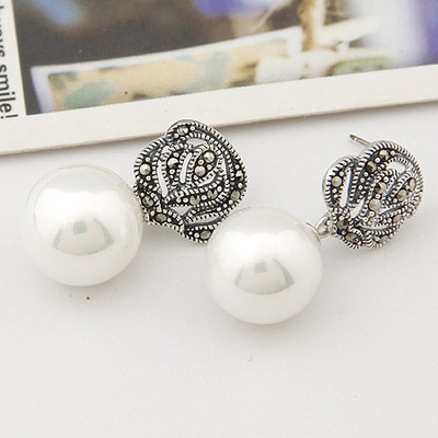210134泰銀玫瑰花珍珠耳釘 優(yōu)雅韓式銀飾批發(fā)指南