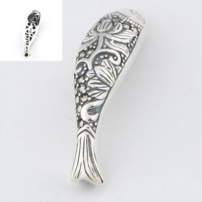 韓國泰銀馬克賽蓮花魚飾品 批發銀飾配件首選