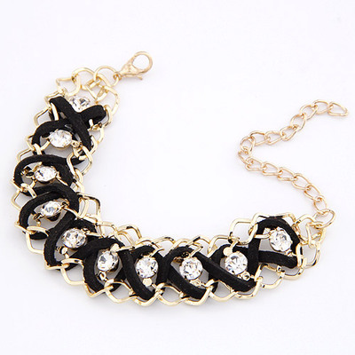 精致韓版時尚OL淑女佩戴閃鉆編制手鏈 銀飾批發指南