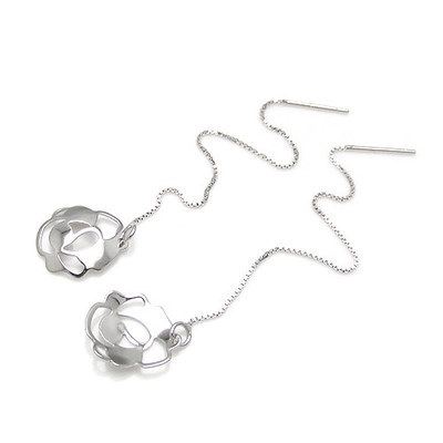 玫瑰花銀耳線 韓國飾品批發市場中的銀飾風尚